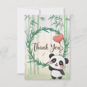 Enchanted Forest Panda Thank You Card