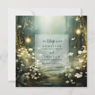 Enchanted Forest Path Of Flowers RSVP Save The Date