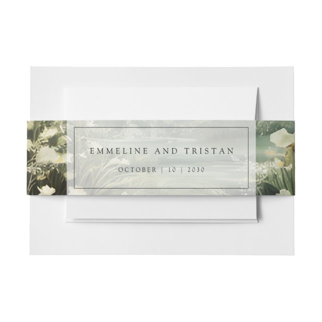 Enchanted Forest Path wedding Invitation Belly Band (Front Example)