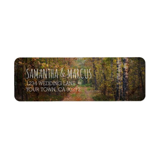 Enchanted Forest Path Wedding Return Address Label