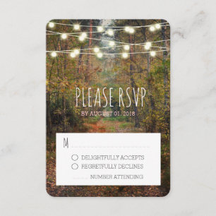 Enchanted Forest Path Wedding RSVP Response Card