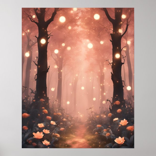 Enchanted Forest PEACH LITTLE LIGHTS Poster (Front)