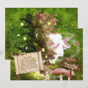 Enchanted Forest Pink Fairy Invitation