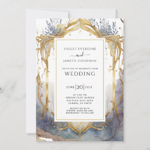 Enchanted Forest Portal Wedding Invitation