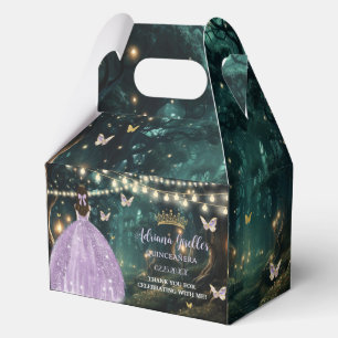 Enchanted Forest Purple Lilac Dress Quinceañera 16 Favour Box