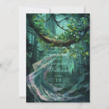 Enchanted Forest Quinceañera Invitation