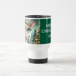 Enchanted Forest Reindeer Princess Travel Mug