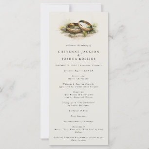 Enchanted Forest Romantic Bohemian Wedding Program