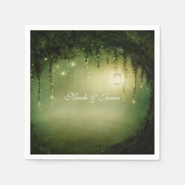 Enchanted Forest Rustic Enchanted Wedding Napkins (Front)