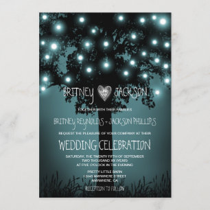Enchanted Forest Rustic Tree Wedding Invitations
