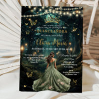 Enchanted Forest Sage Green Dress Quinceañera 16