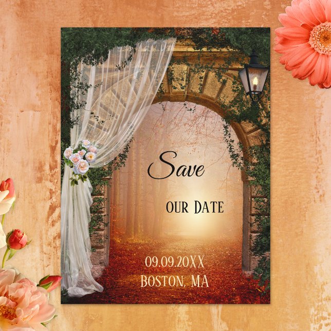 Enchanted Forest Save the Date Postcard (Creator Uploaded)