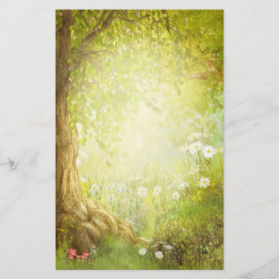 Enchanted Forest Scene Stationery