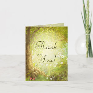 Enchanted Forest Scene Thank You Card