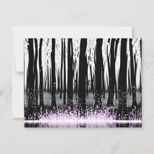 Enchanted Forest Shadows and Dancing Petals Postcard