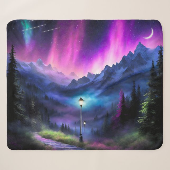 Enchanted Forest Sherpa Blanket (Front (Horizontal))