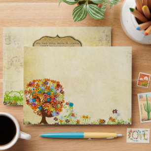 Enchanted Forest Side Branch Wedding Envelope