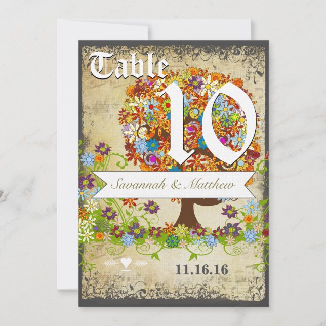 Enchanted Forest Side Branch Wedding Invitations (Front)