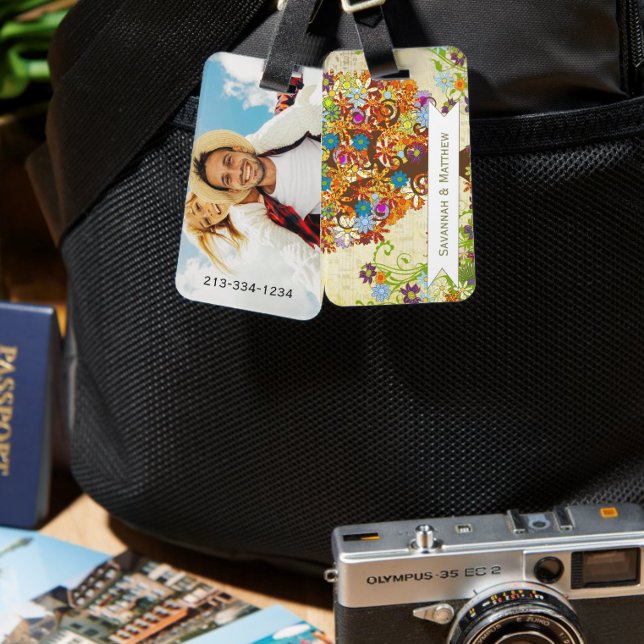 Enchanted Forest Side Branch Wedding Luggage Tag (Creator Uploaded)