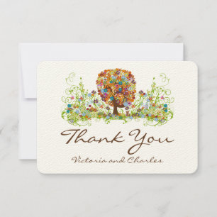 Enchanted Forest Side Branch Wedding Thank You