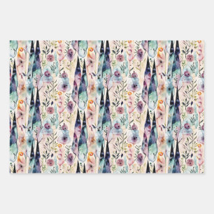 Enchanted Forest Spirits Wrapping Paper Sheet