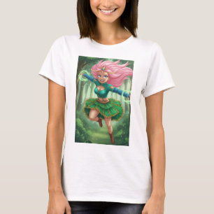 Enchanted Forest Sprint – Anime Fantasy Character  T-Shirt