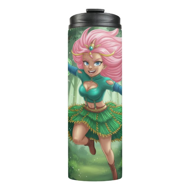 Enchanted Forest Sprint – Anime Fantasy Character  Thermal Tumbler (Front)