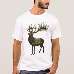 "Enchanted Forest" Stag Graphic Tee – Double-Expos