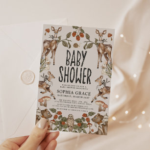 Enchanted Forest Storybook Baby Shower Invitation