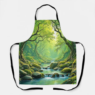Enchanted Forest Stream Design Apron