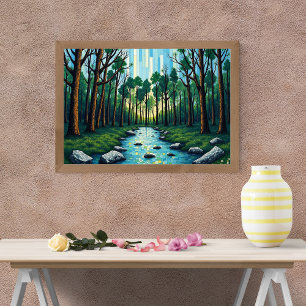 Enchanted Forest Stream Poster