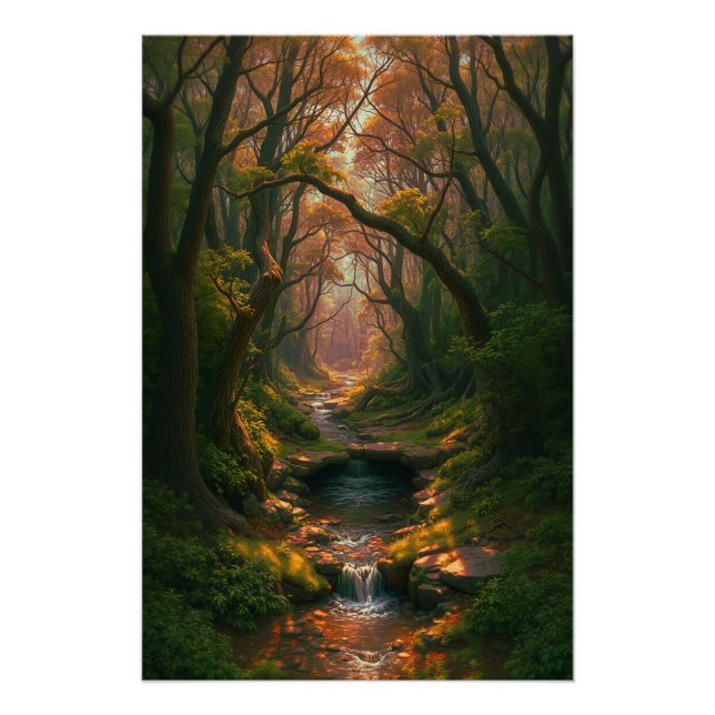 Enchanted Forest Stream Poster (Front)
