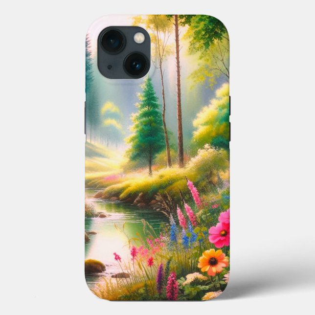  Enchanted Forest Sunlight iPhone Case (Back)