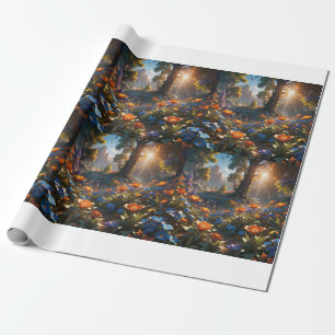Enchanted Forest Sunrise Matte Wrapping Paper