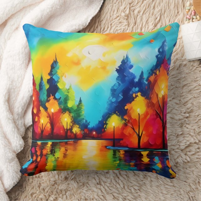 Enchanted Forest Sunset Cushion (Blanket)