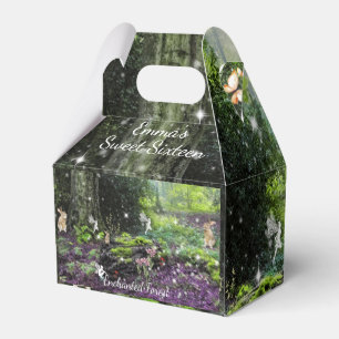 Enchanted Forest Sweet 16 Fairies Rabbits Mushroom Favour Box