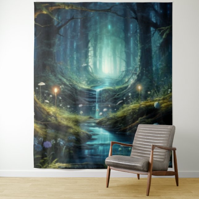 Enchanted Forest Sweet 16 Tapestry (In Situ)