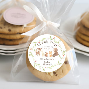 Enchanted Forest Thank You Classic Round Sticker