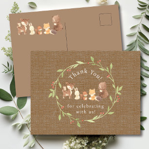 Enchanted Forest Thank You Postcard