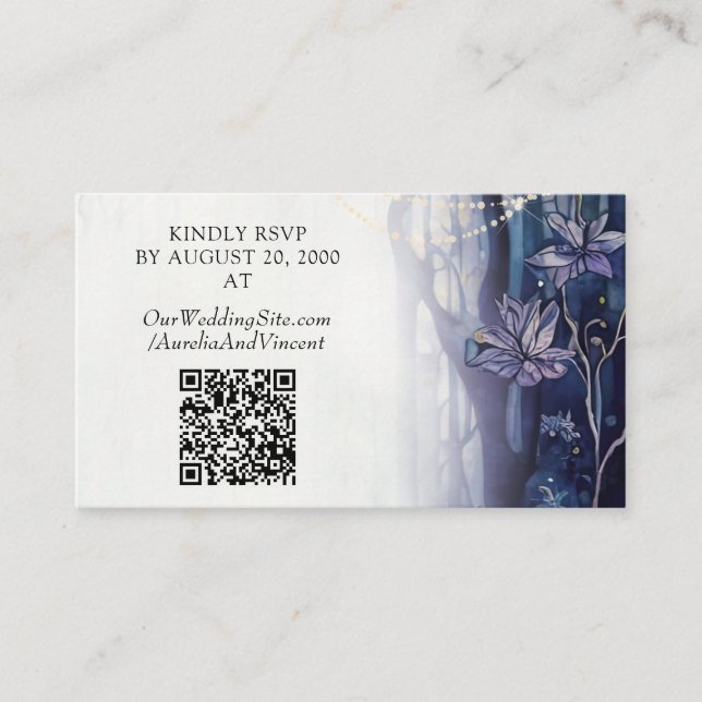 Enchanted Forest Wedding Enclosure Card (Front)