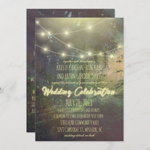 Enchanted Forest Wedding Invitation - String Light