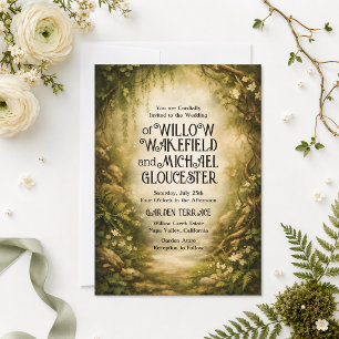 Enchanted Forest Wedding Invitation Woodland