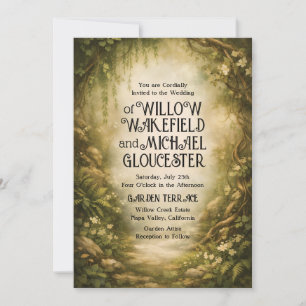 Enchanted Forest Wedding Invitation Woodland