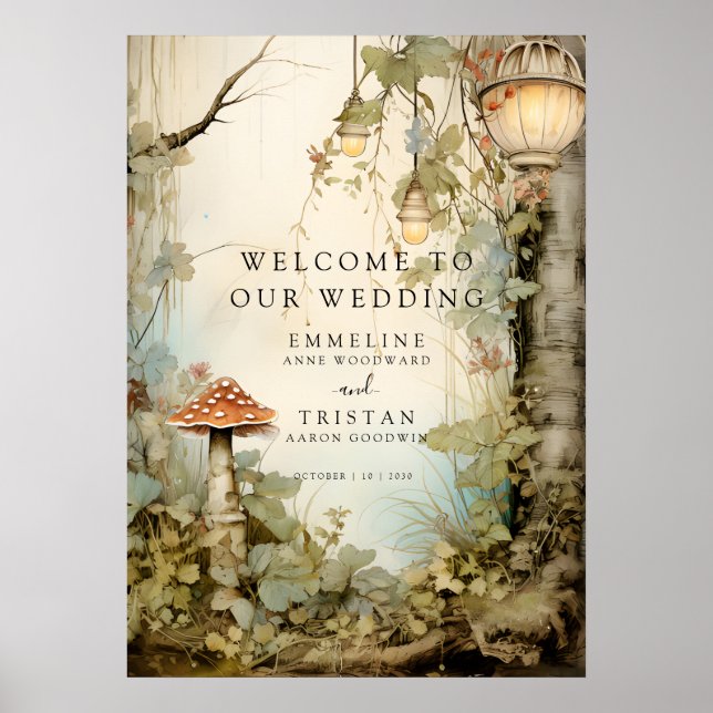 Enchanted Forest Wedding Poster (Front)