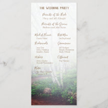 Enchanted Forest Wedding Program