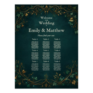 Enchanted Forest Wedding Seating Chart