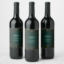Enchanted Forest Wedding Wine Bottle Label