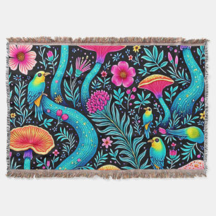 Enchanted Forest Whimsical Dream Design Throw Blanket