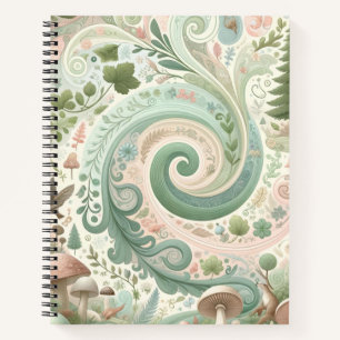 Enchanted Forest Whirl: A Pastel Cottagecore Dream Notebook
