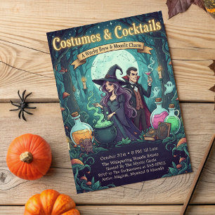 Enchanted Forest Witchy Brew Costumes & Cocktails  Invitation
